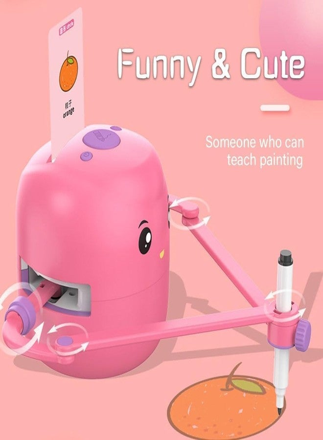 درامستون لعبة روبوت الرسم درامستون (١٥ عامًا) مع ١٠٠ بطاقة رسم إبداعية - مجموعة فنية تعليمية مستوحاة من منهج مونتيسوري لتعزيز تعلم الأطفال وإبداعهم - Image 3